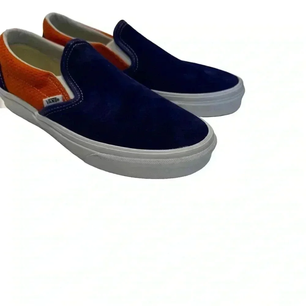 Vans Classic Slip On Suede Shoes Royale Blue Apricot Buff Men's 7 Women’s 8.5